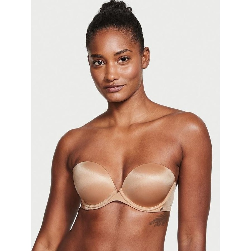 Victoria's Secret Very Sexy Multi-Way Strapless Push-Up Bra Beige 34A VS Charm